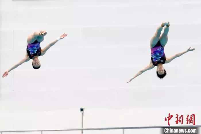 中国跳水队检测冬训成就。 /p中新社记者 富田摄