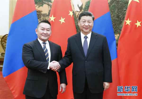 （时政）习近平同蒙古国总统巴特图勒嘎交涉