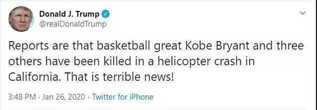 美国总统特朗普社交媒体截图。