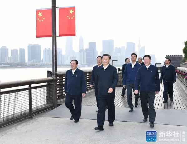 习近平考察杨浦滨江公共空间杨树浦水厂滨江段