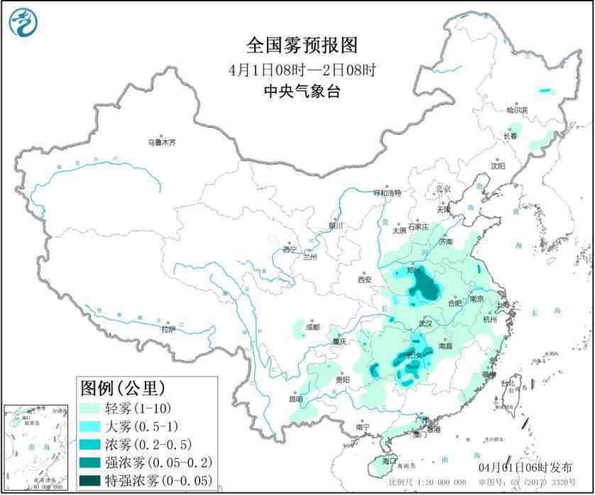 黄淮西部江南部分地区有大雾 西北地区多沙尘天气