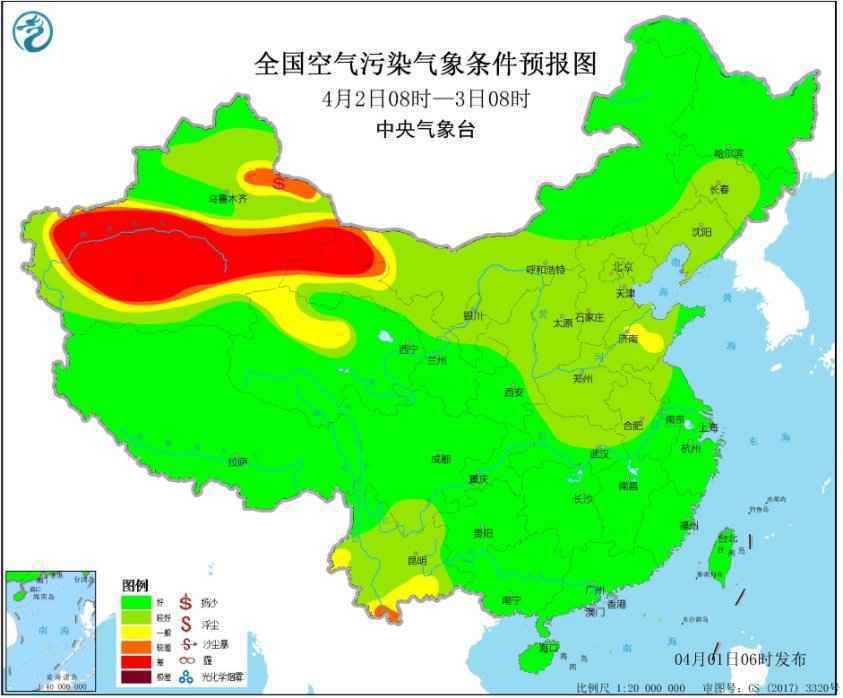  黄淮西部江南部分地区有大雾 西北地区多沙尘天气