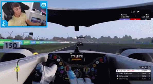 虚拟F1赛事。图片来历：F1官方视频截图。