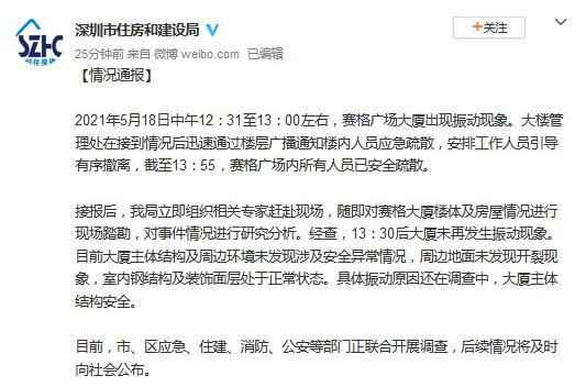 深圳市住房和建树局官方微博截图