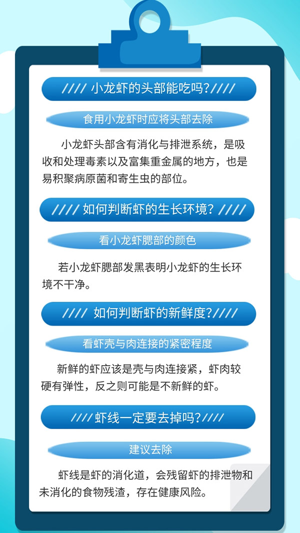 虾头不能吃？关于小龙虾 这份提示必然要看