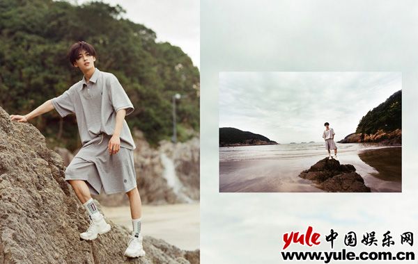 03 何洛洛胶片风大片释出 元气少年海边踏浪